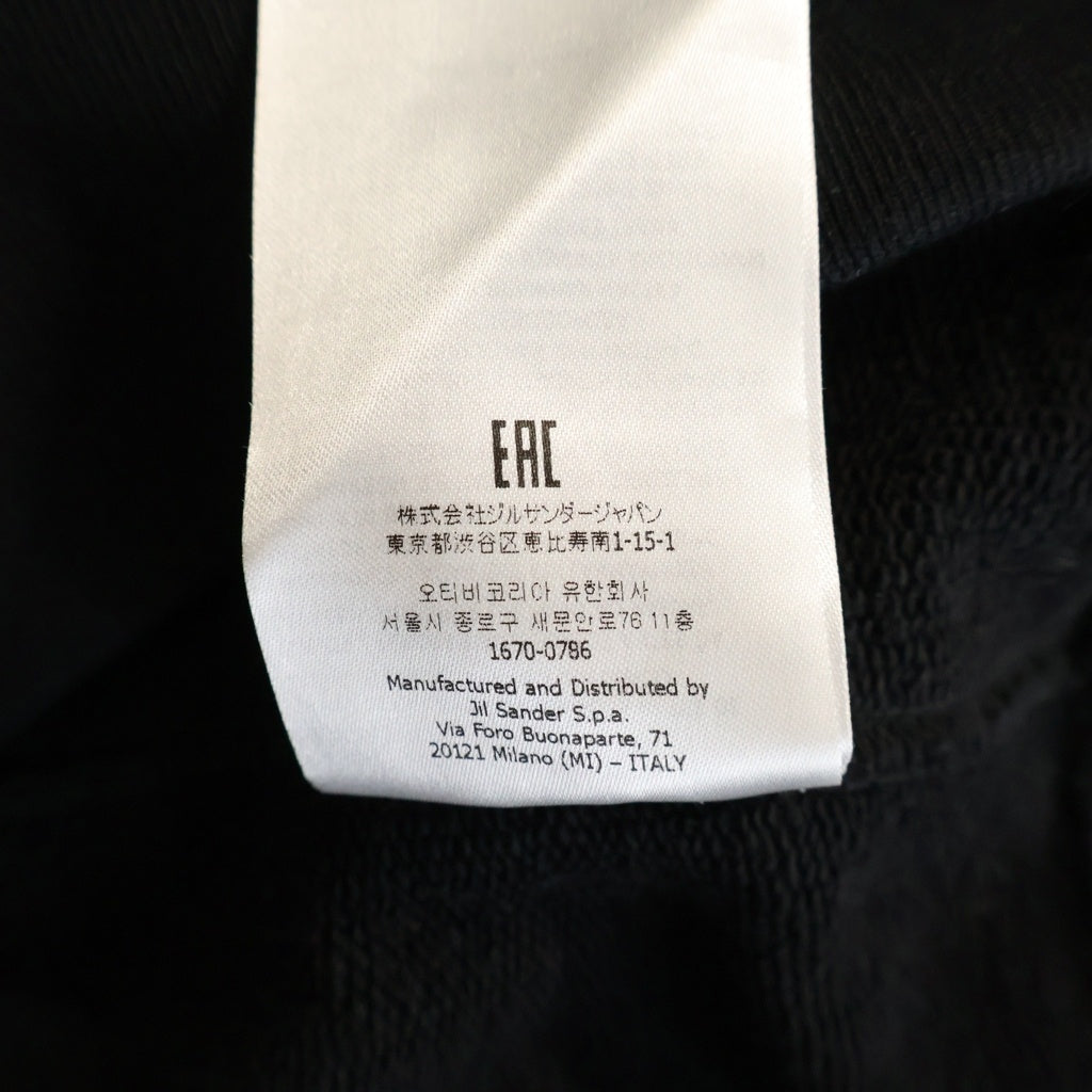 JIL SANDER +(ジルサンダープラス) 23SS コットン プルオーバースウェットパーカー フーディー ブラック J47GU0105 J20039