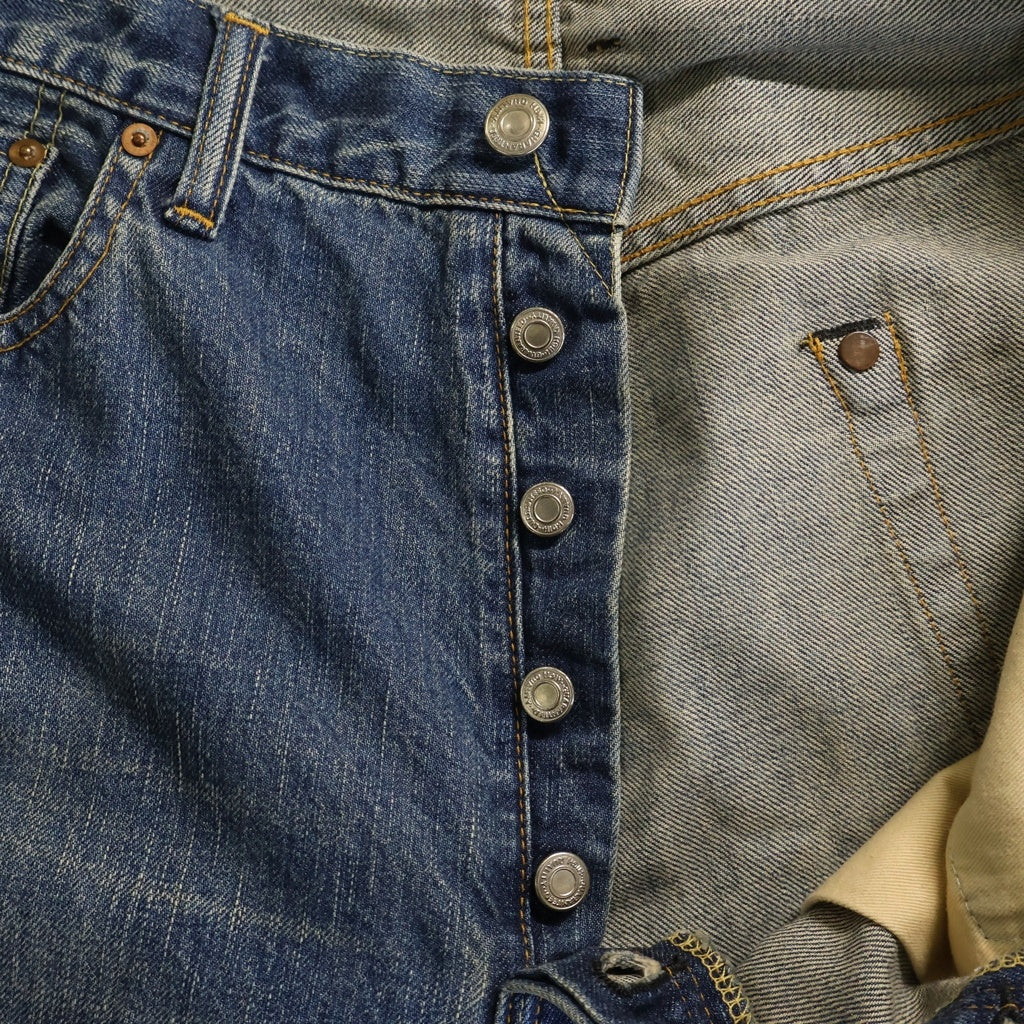 A.PRESSE(アプレッセ) 22SS WASHED DENIM WAIDE PANTS ウォッシュド ワイド デニムパンツ インディゴ 22SAP-04-07H
