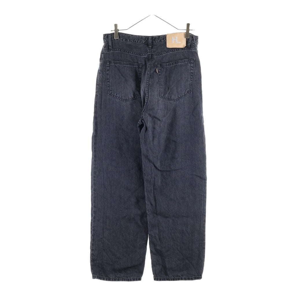 HERILL(ヘリル) 26SS LINEN DENIM 4PK 4ポケット リネン混 ワイドデニムパンツ ブラック 26-030-HL-8090-10