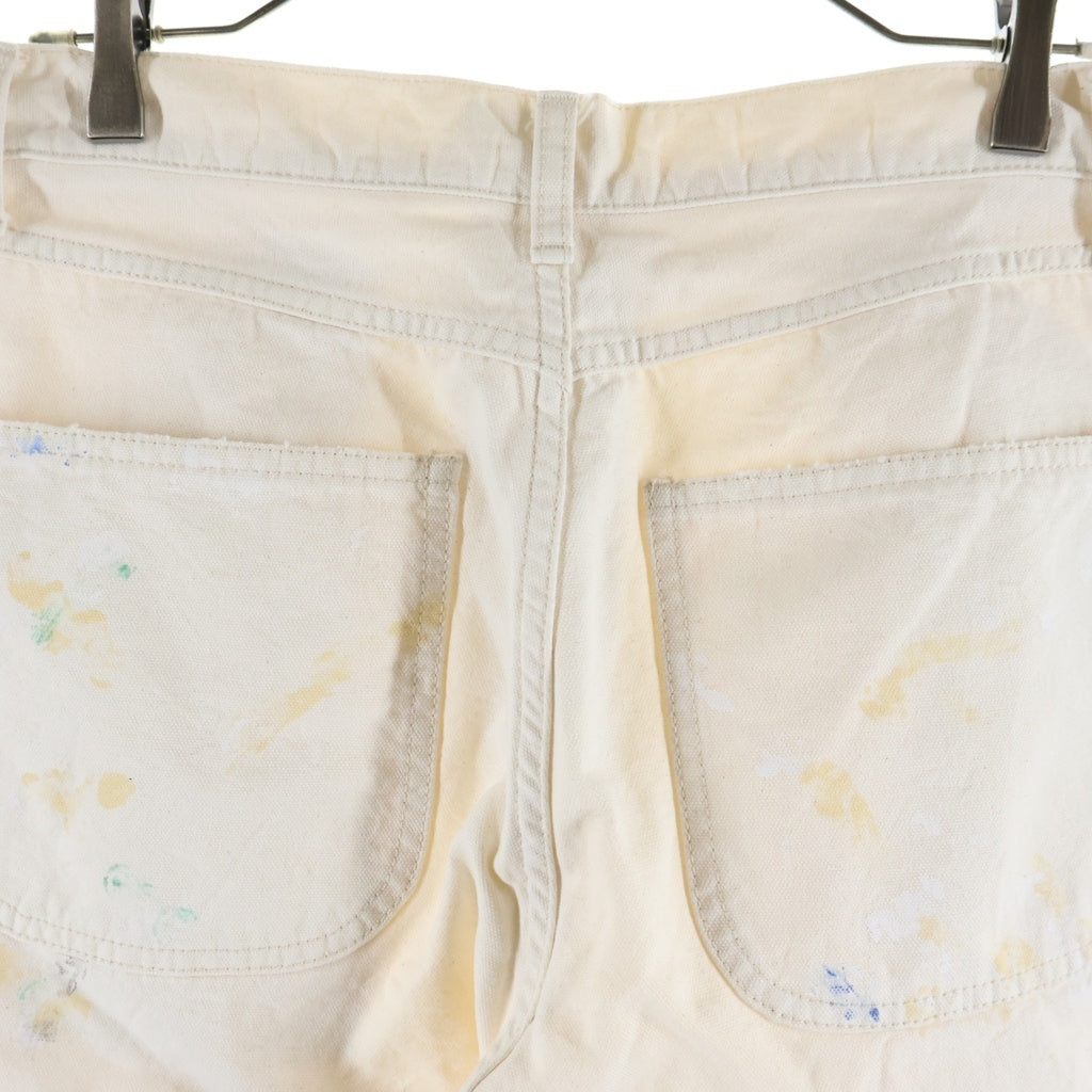 HERILL(ヘリル) 25SS SPLASH PAINTERPANTS スプラッシュ ペイント加工 ペインターパンツ ホワイト 25-030-HL-8070-10