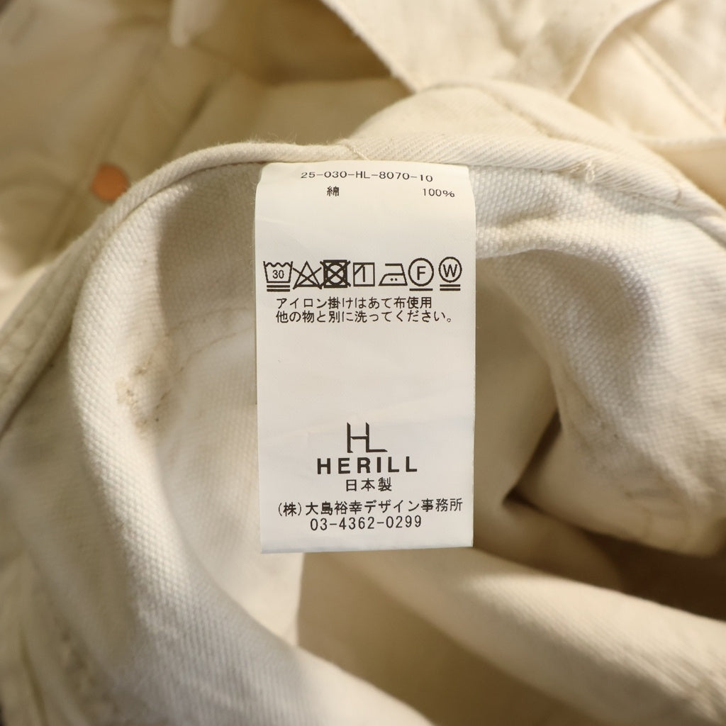 HERILL(ヘリル) 25SS SPLASH PAINTERPANTS スプラッシュ ペイント加工 ペインターパンツ ホワイト 25-030-HL-8070-10