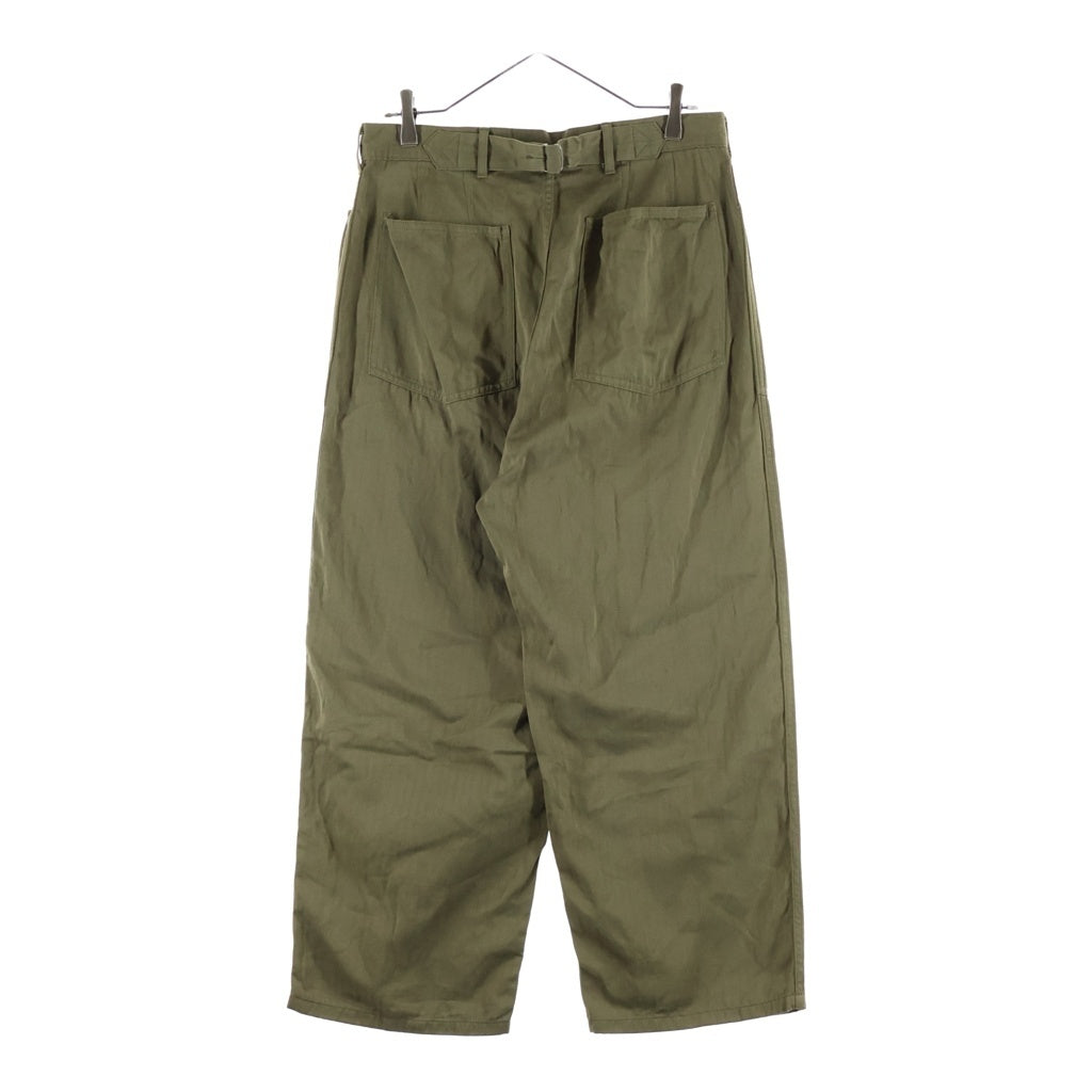 MAATEE&SONS(マーティーアンドサンズ) 25SS MILITARY DENIM ミリタリー ストライプ デニムパンツ カーキ MT5103-0215B