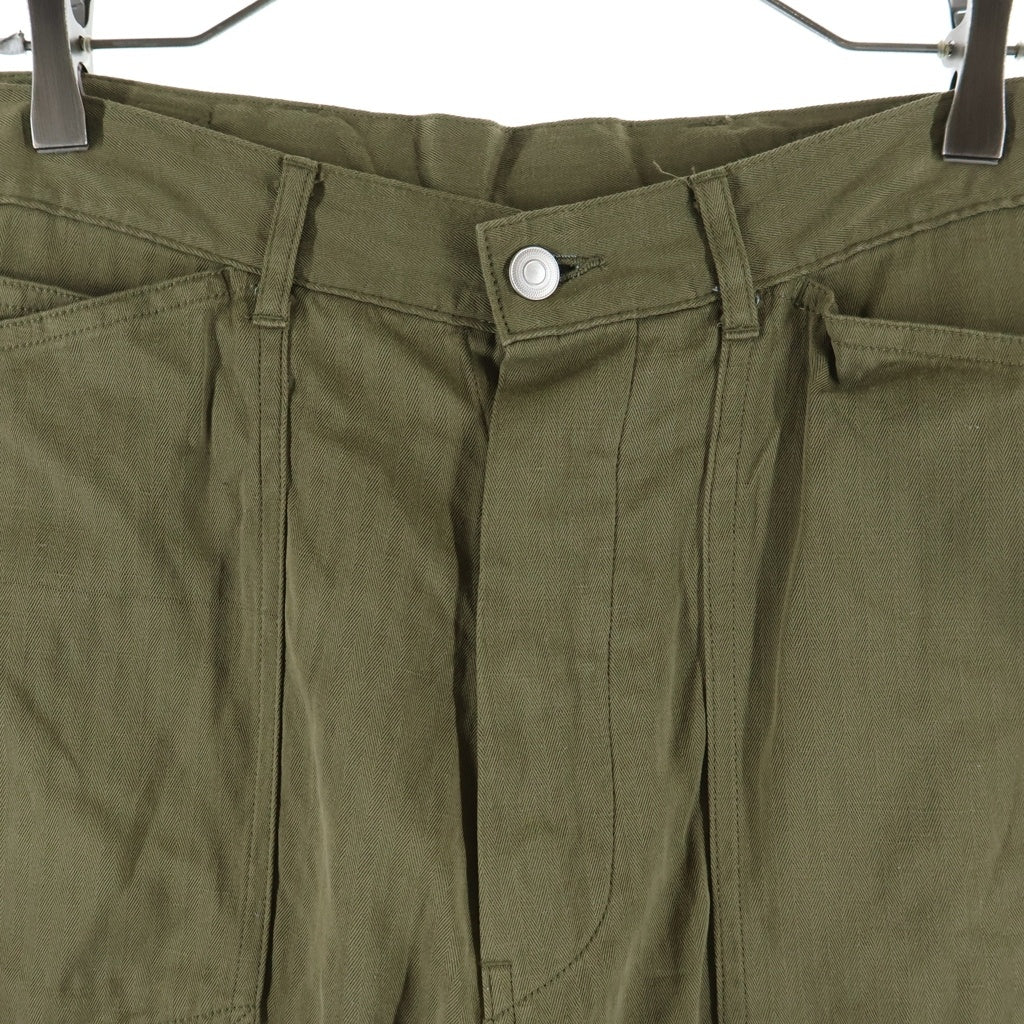 MAATEE&SONS(マーティーアンドサンズ) 25SS MILITARY DENIM ミリタリー ストライプ デニムパンツ カーキ MT5103-0215B