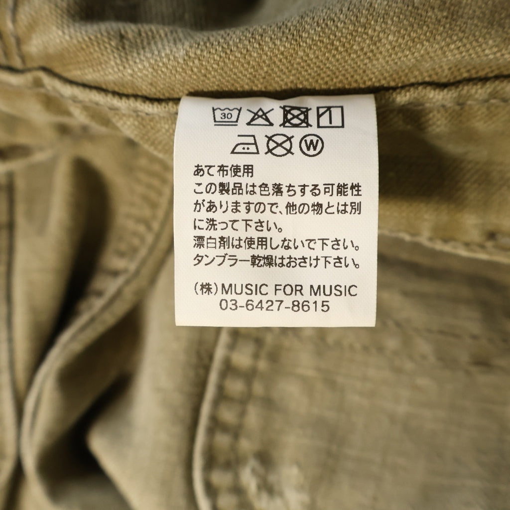 NO BRAND(ノーブランド) SWJP/WOTHERSPOON DESIGNS (ウェザースプーンデザイン) 25SS CARPENTER PANTS ペイント加工 カーペンターパンツ カーキ PT-02