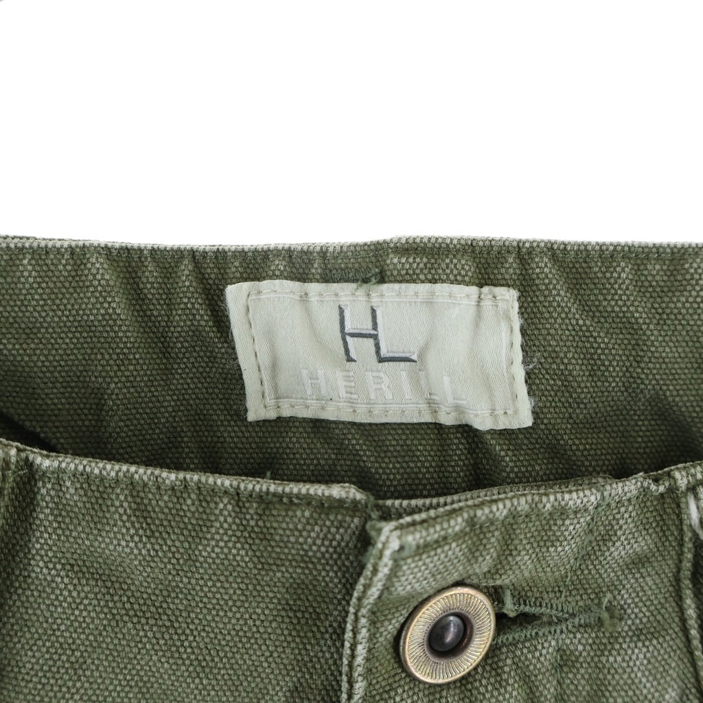 HERILL(ヘリル) DUCK CARGOPANTS ダック ワイドカーゴパンツ カーキ 22-030-HL-8020-3