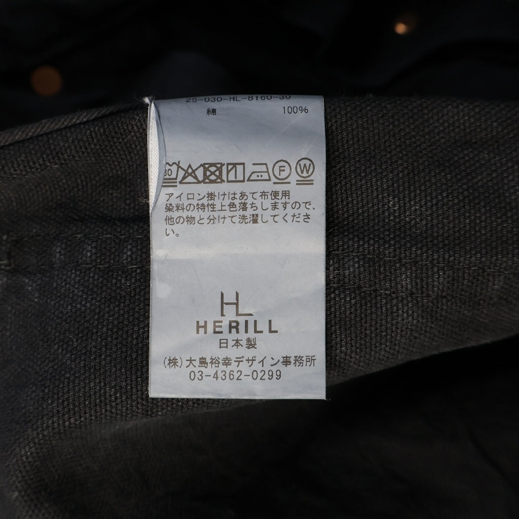 HERILL(ヘリル) 25AW DUCK PAINTER PANTS ダック ペインターパンツ ブラック 25-030-HL-8160-30