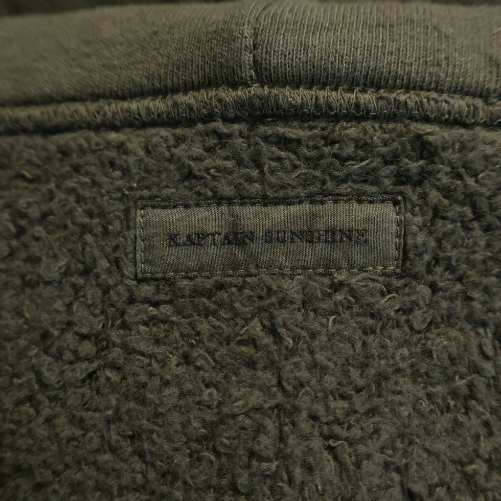 KAPTAIN SUNSHINE(キャプテンサンシャイン) 25AW FRONT ZIPPER HOODY フロント ジップアップスウェットパーカー カーキ KS25FCS05