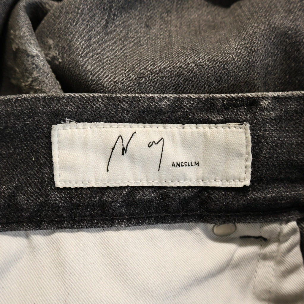 ANCELLM(アンセルム) 25SS TAPERED 5P DENIM PANTS 5ポケット テーパード デニムパンツ ブラック ANC-PT75