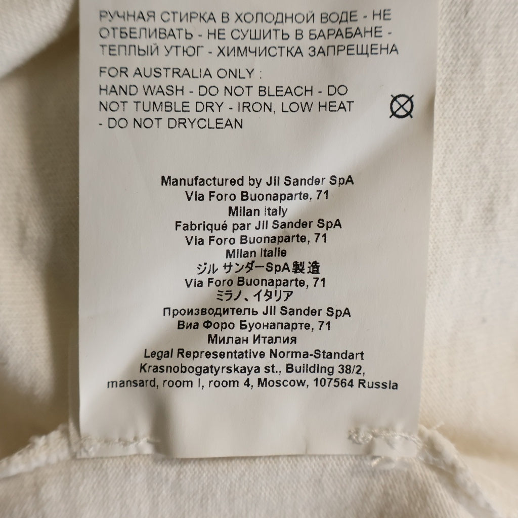 JIL SANDER(ジルサンダー) オーバーサイズド ロゴプリントTシャツ 半袖カットソー ホワイト JSMS707045