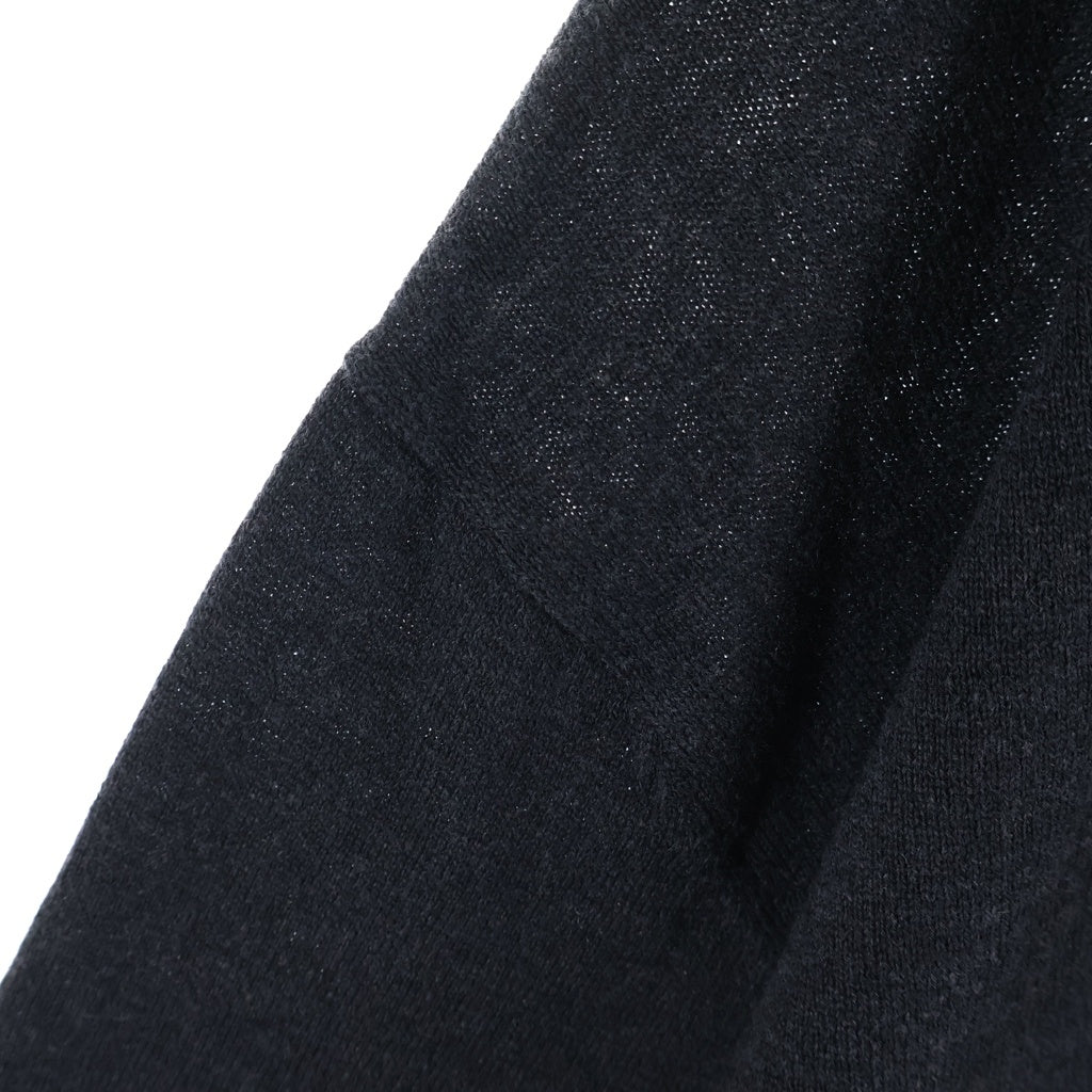 COMOLI(コモリ) 24SS WOOL WASHI COMOLI KNIT ウール和紙 コモリニット セーター ブラック Z01-06008