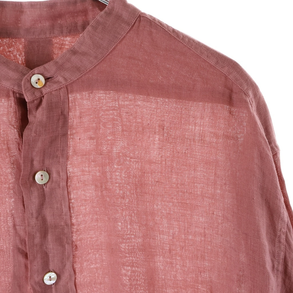 MAATEE&SONS(マーティーアンドサンズ) Khaki別注 ドS LINEN PULLOVER SHIRT リネン プルオーバー 長袖シャツ レッド MTKH6103-0614