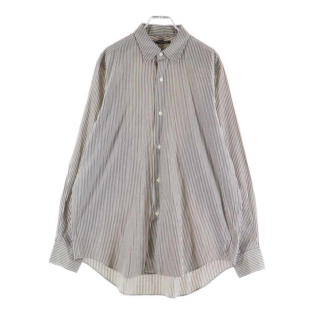 MAATEE&SONS(マーティーアンドサンズ) CHARLES SILK COTTON STRIPE チャールズ シルク コットン ストライプ 長袖シャツ グレー MT3303-0602B