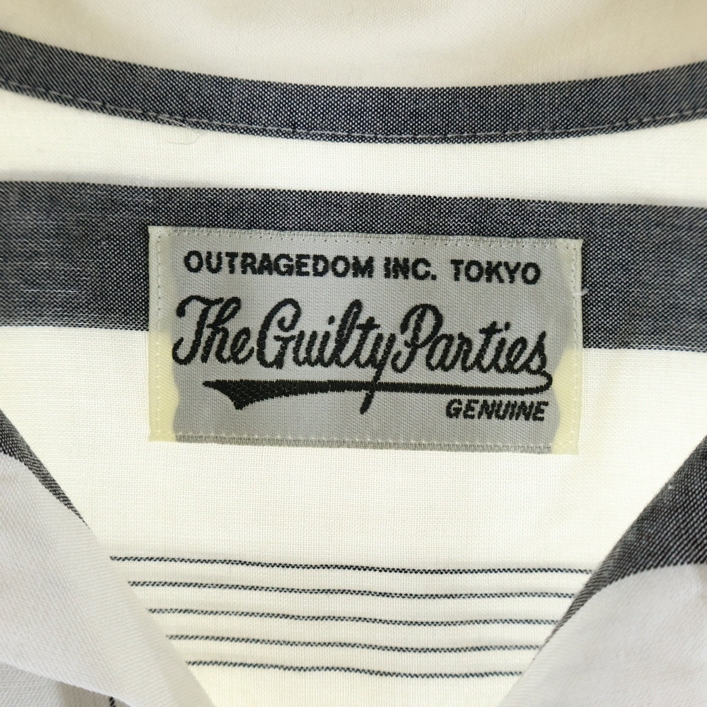 WACKO MARIA(ワコマリア) 24SS STRIPED OPEN COLLAR SHIRT TYPE-1 ストライプ オープンカラー 半袖 レーヨンシャツ ホワイト 24SS-WMS-OC08