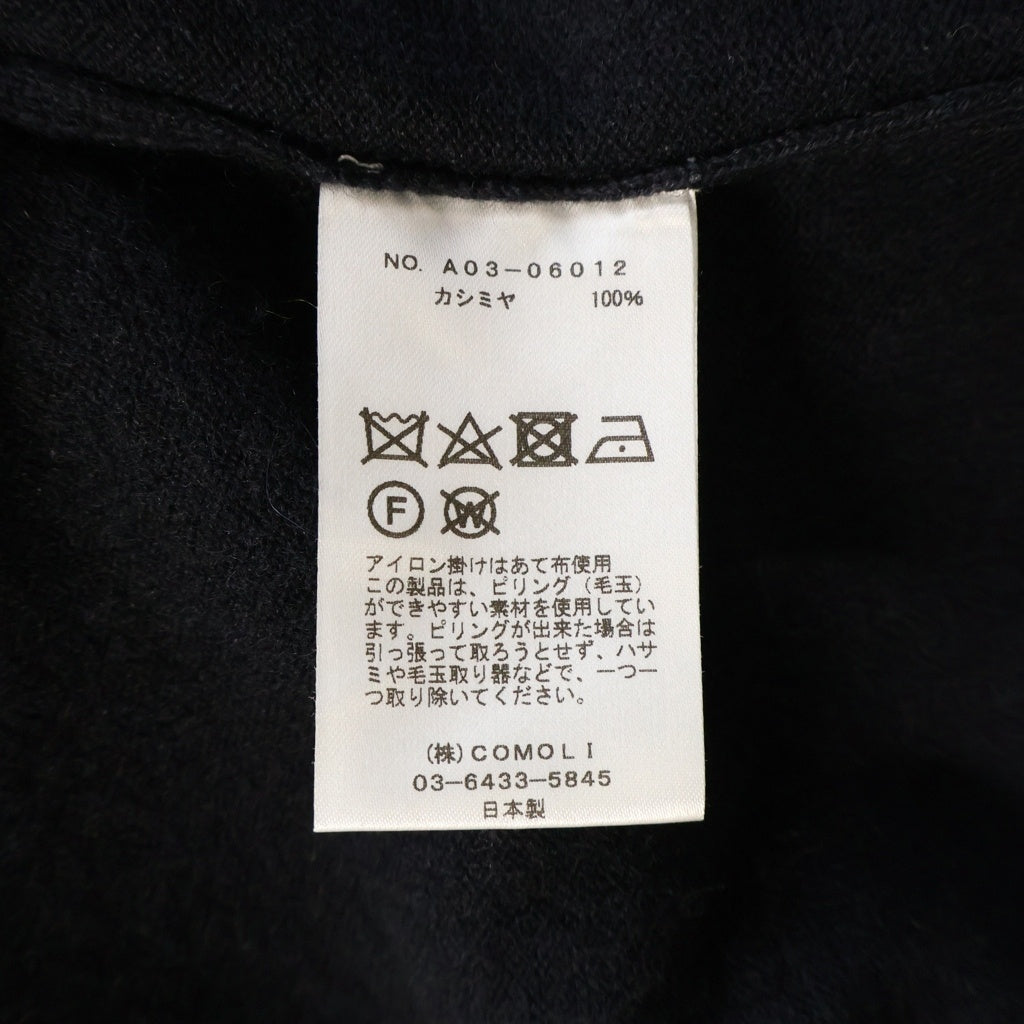 COMOLI(コモリ) 24AW CASHMERE COMOLI KNIT カシミヤ コモリ ニット セーター ネイビー A03-06012