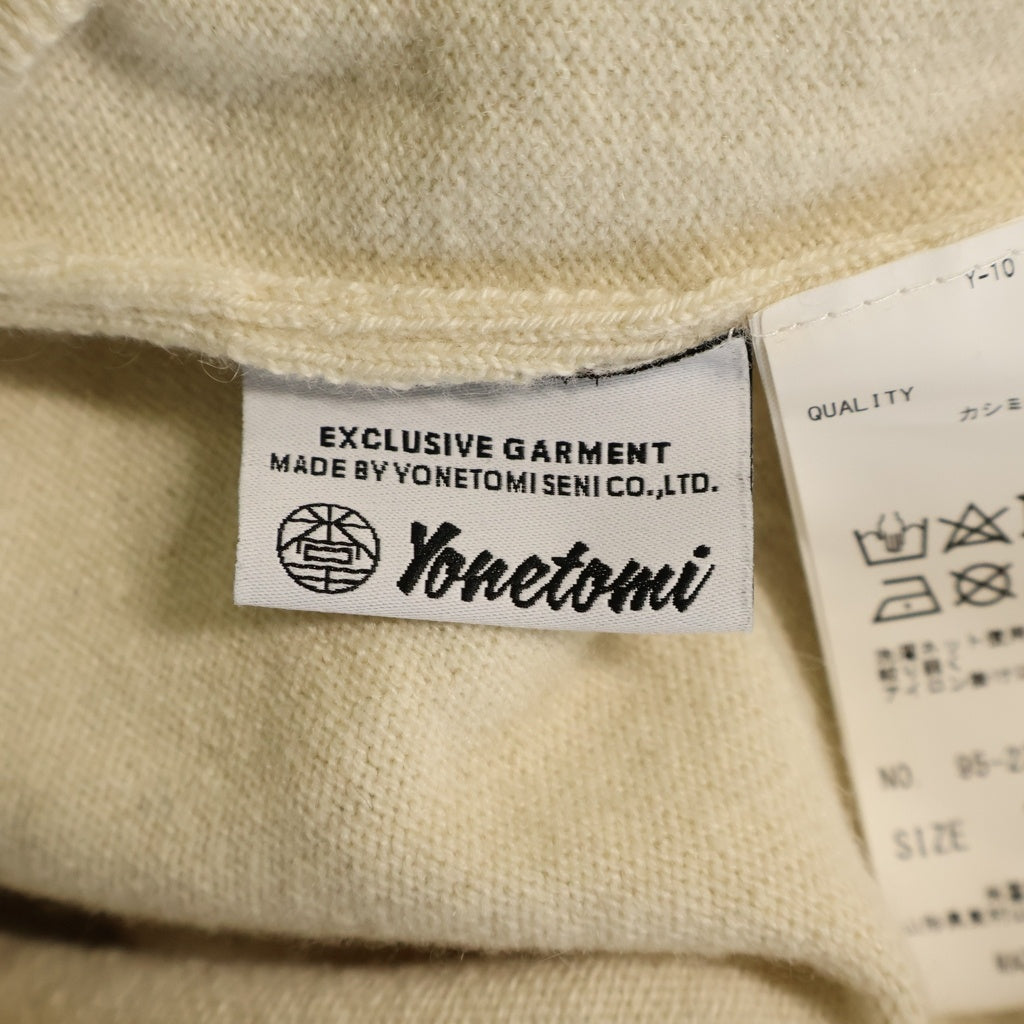 Yonetomi(ヨネトミ) RIGID CASHMERE KNIT リジッド カシミヤ ニットセーター アイボリー 95-224-017