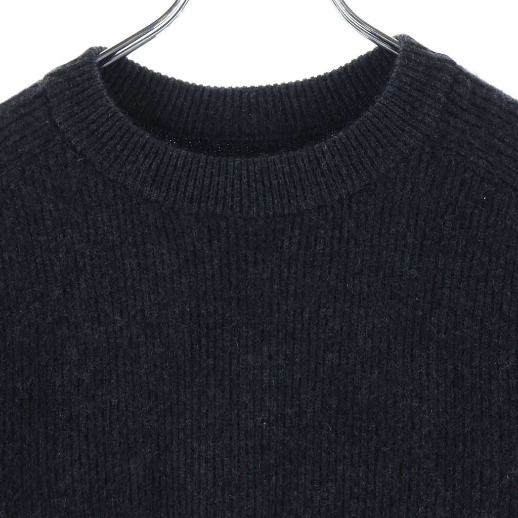 BATONER(バトナ―) INNOCENT CASHMERE CREW NECK イノセント カシミヤ クルーネック ニットセーター ブラック BN-FU-007