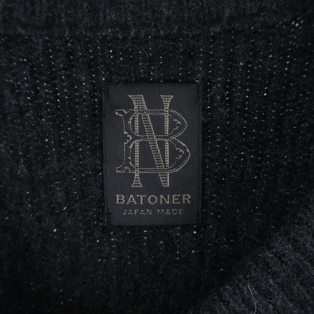 BATONER(バトナ―) INNOCENT CASHMERE CREW NECK イノセント カシミヤ クルーネック ニットセーター ブラック BN-FU-007
