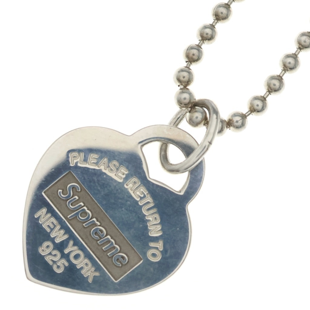 SUPREME(シュプリーム) 21AW ×Tiffany & Co Return to Tiffany Heart Tag Pendant リターン トゥー ティファニー ハート タグ ペンダント ネックレス シルバー