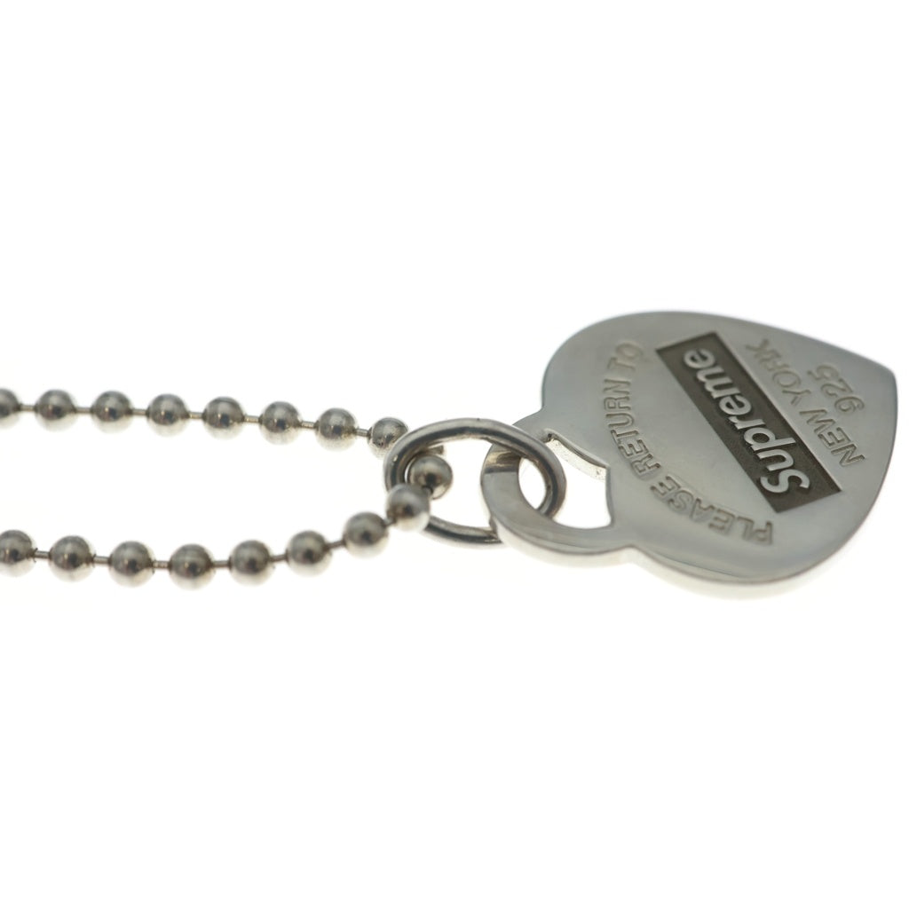 SUPREME(シュプリーム) 21AW ×Tiffany & Co Return to Tiffany Heart Tag Pendant リターン トゥー ティファニー ハート タグ ペンダント ネックレス シルバー