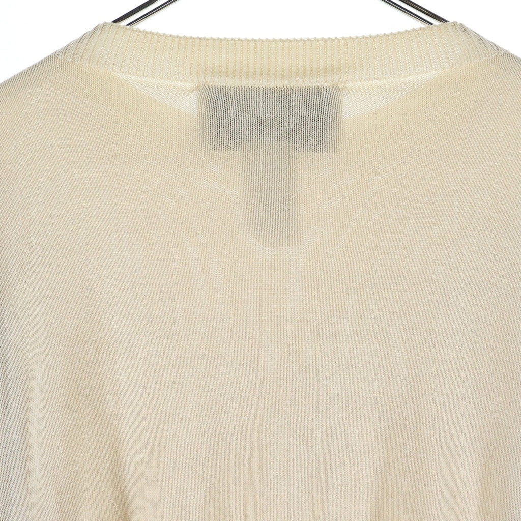 NO BRAND(ノーブランド) Olde H & Daughter(オールド エイチアンドドウター) クルーネック シルクニットセーター アイボリー 22687