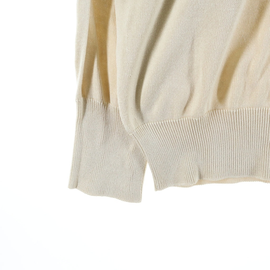 NO BRAND(ノーブランド) Olde H & Daughter(オールド エイチアンドドウター) クルーネック シルクニットセーター アイボリー 22687