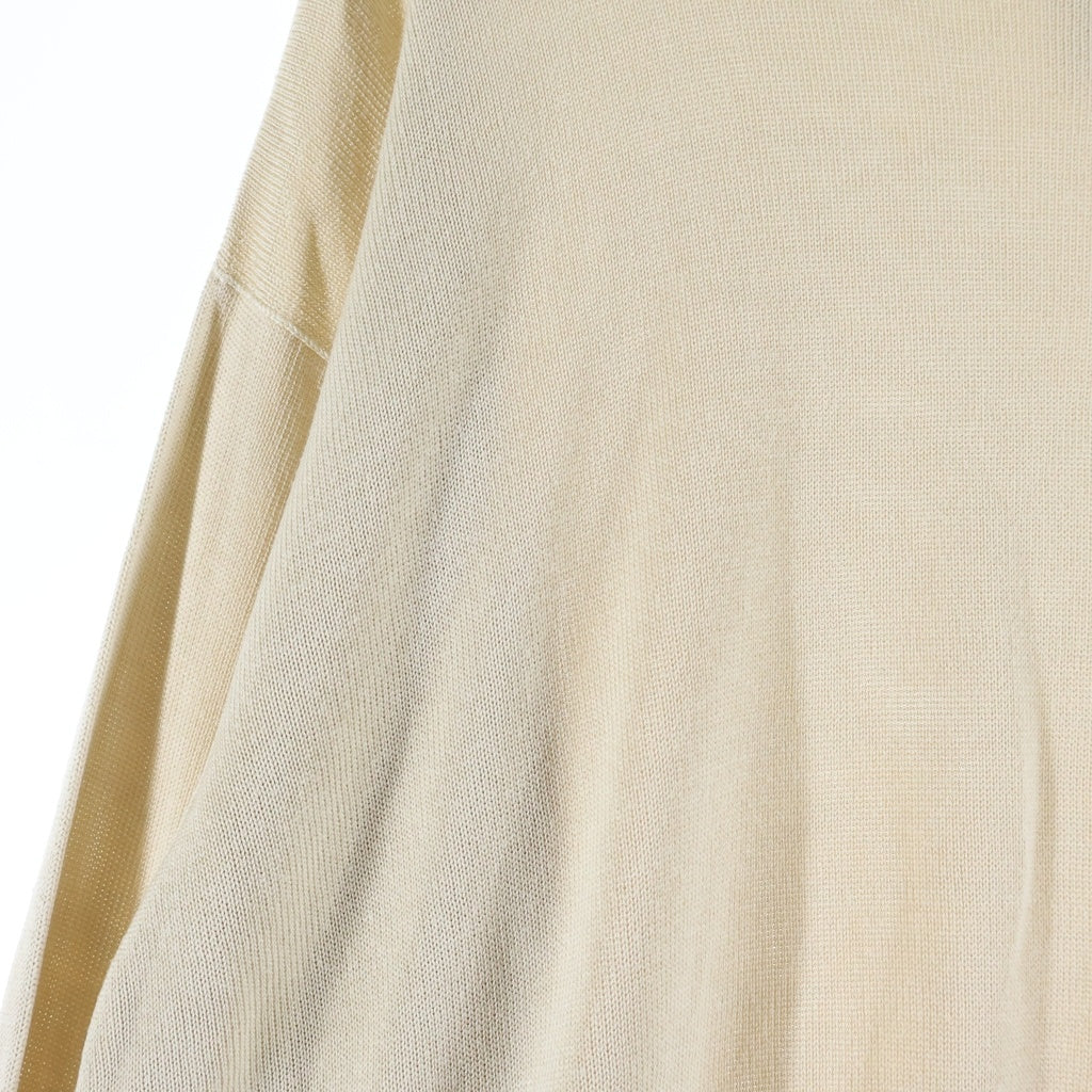 NO BRAND(ノーブランド) Olde H & Daughter(オールド エイチアンドドウター) クルーネック シルクニットセーター アイボリー 22687