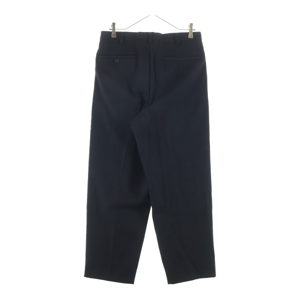 HEUGN(ユーゲン) GEORGE ジョージ ウールギャバジン 2Pテーパード トラウザーパンツ スラックス ブラック TROUSER 010