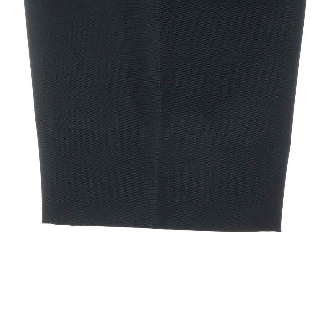 HEUGN(ユーゲン) GEORGE ジョージ ウールギャバジン 2Pテーパード トラウザーパンツ スラックス ブラック TROUSER 010