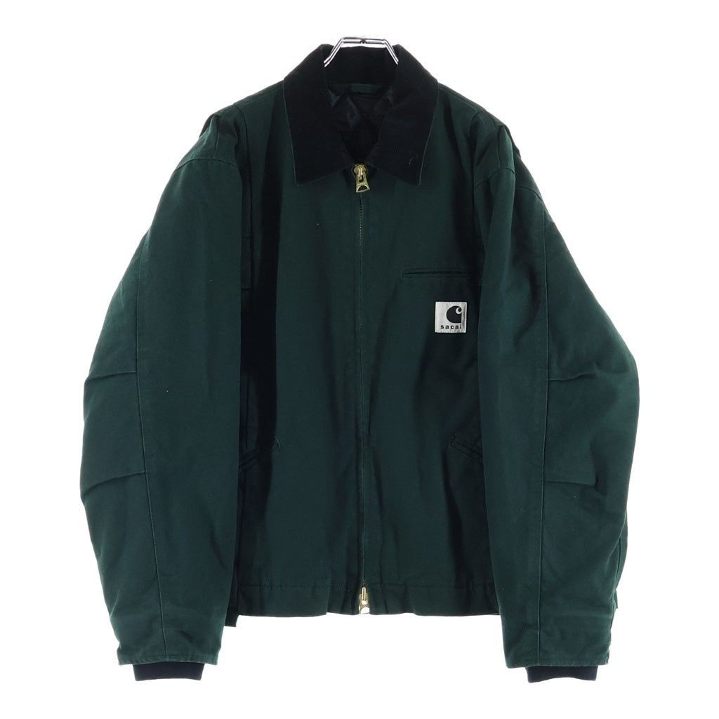 Sacai(サカイ) 25AW ×Carhartt WIP Duck Jacket カーハート ダックジャケット ブルゾン グリーン 25-00990S