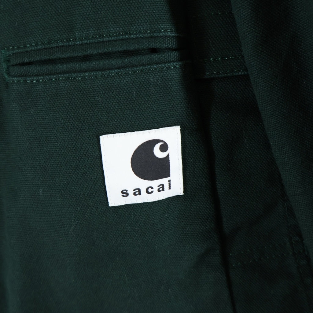 Sacai(サカイ) 25AW ×Carhartt WIP Duck Jacket カーハート ダックジャケット ブルゾン グリーン 25-00990S