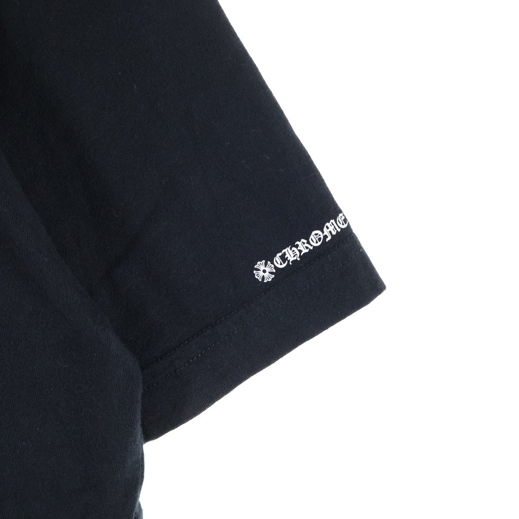CHROME HEARTS(クロムハーツ) ネックロゴ スクロールラベルプリント クルーネック半袖ポケットTシャツ カットソー ブラック