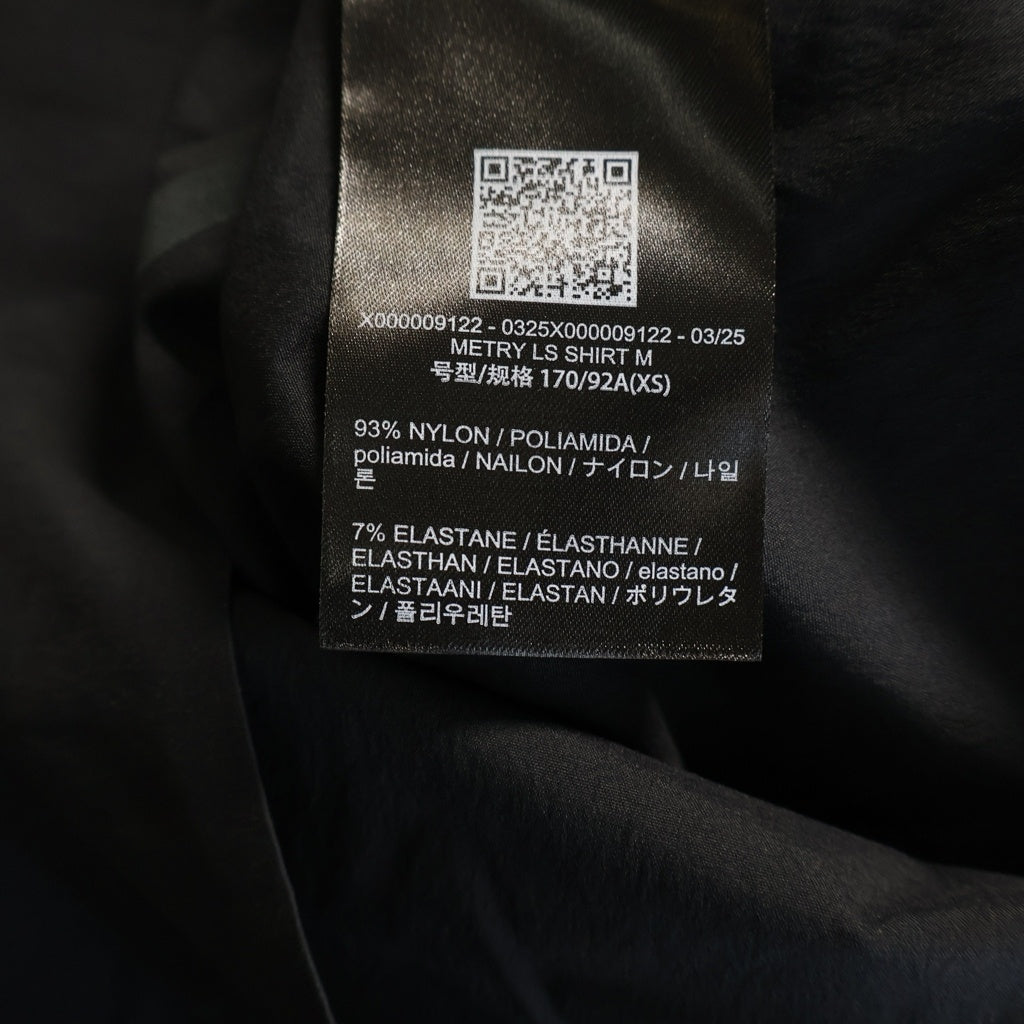 ARC'TERYX(アークテリクス) 25AW METRY LS SHIRT メトリー ロングスリーブ ナイロンシャツ ブラック X000009122