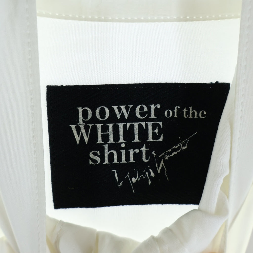 Yohji Yamamoto POUR HOMME(ヨウジヤマモト プールオム) 22AW 120/2 COTTON BROAD BACK GATHER VEST BLOUSE コットン ブロード バック ギャザー ベストドッキング 長袖シャツ ホワイト HE-B50-520
