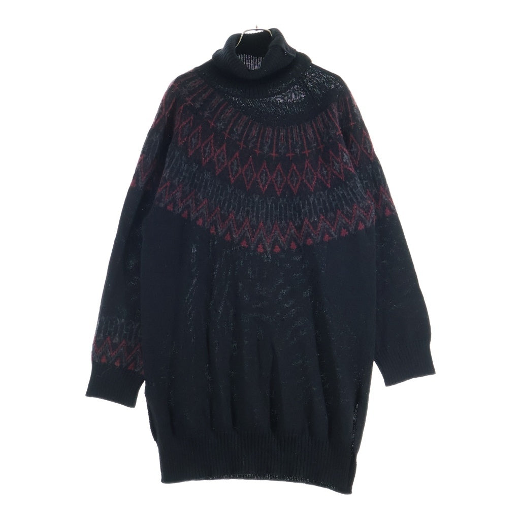 Yohji Yamamoto POUR HOMME(ヨウジヤマモト プールオム) 23AW 求心タートル アーガイル ニットセーター ブラック HJ-K29-983