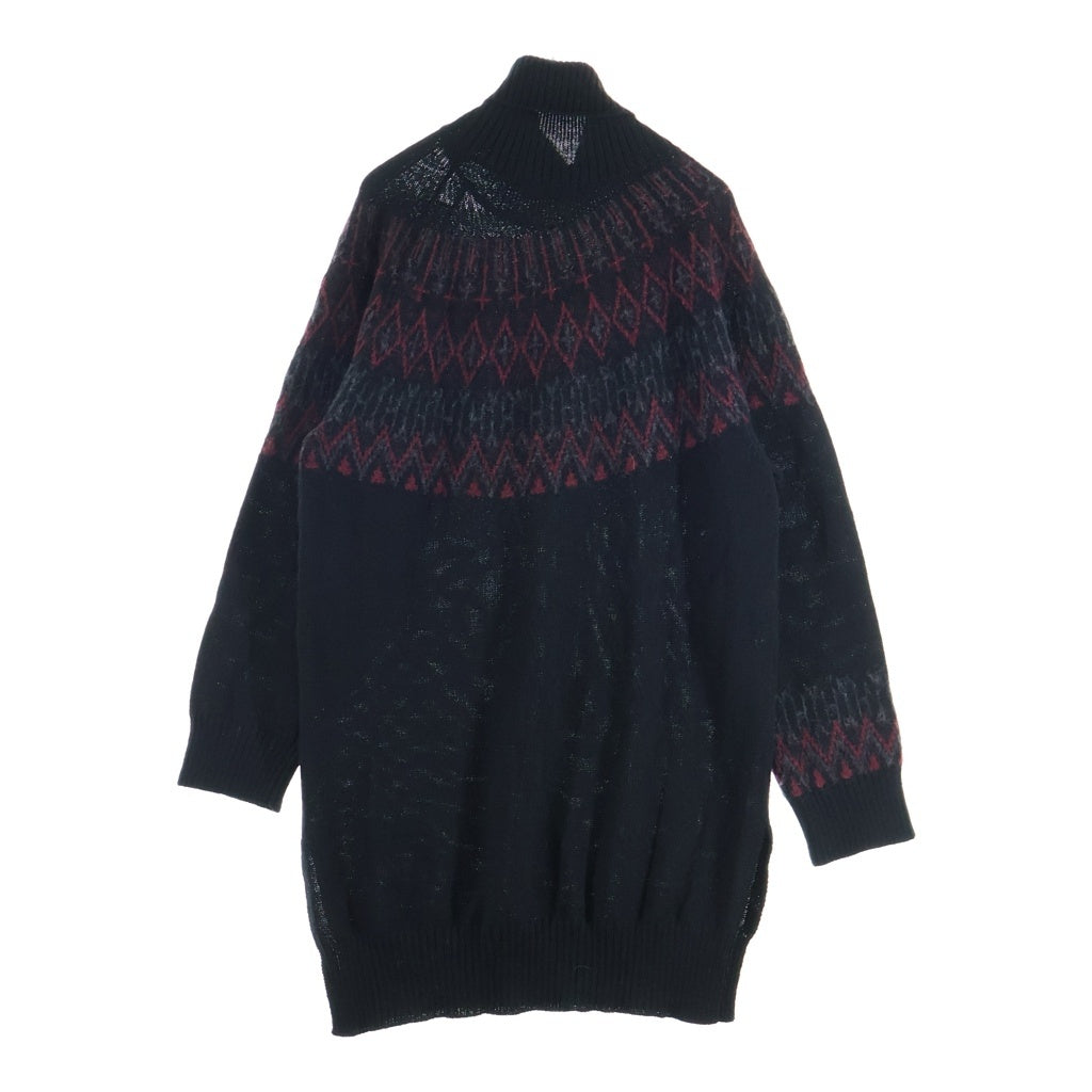 Yohji Yamamoto POUR HOMME(ヨウジヤマモト プールオム) 23AW 求心タートル アーガイル ニットセーター ブラック HJ-K29-983
