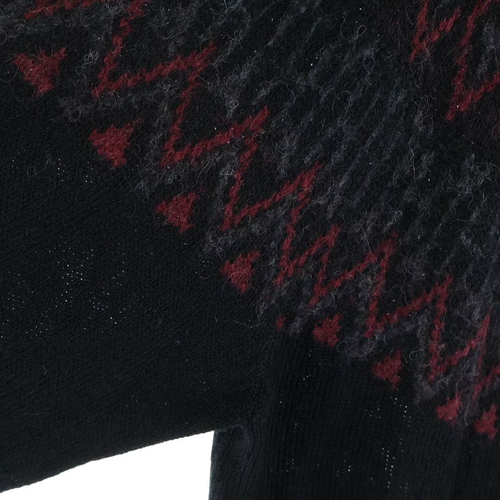 Yohji Yamamoto POUR HOMME(ヨウジヤマモト プールオム) 23AW 求心タートル アーガイル ニットセーター ブラック HJ-K29-983