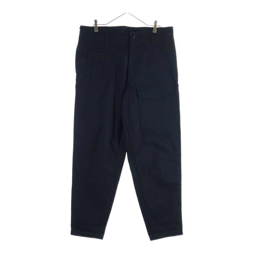 BLACK Scandal Yohji Yamamoto(ブラックスキャンダルヨウジヤマモト) 21AW コットンピケ スリムストリング テーパードパンツ ブラック HX-P76-043