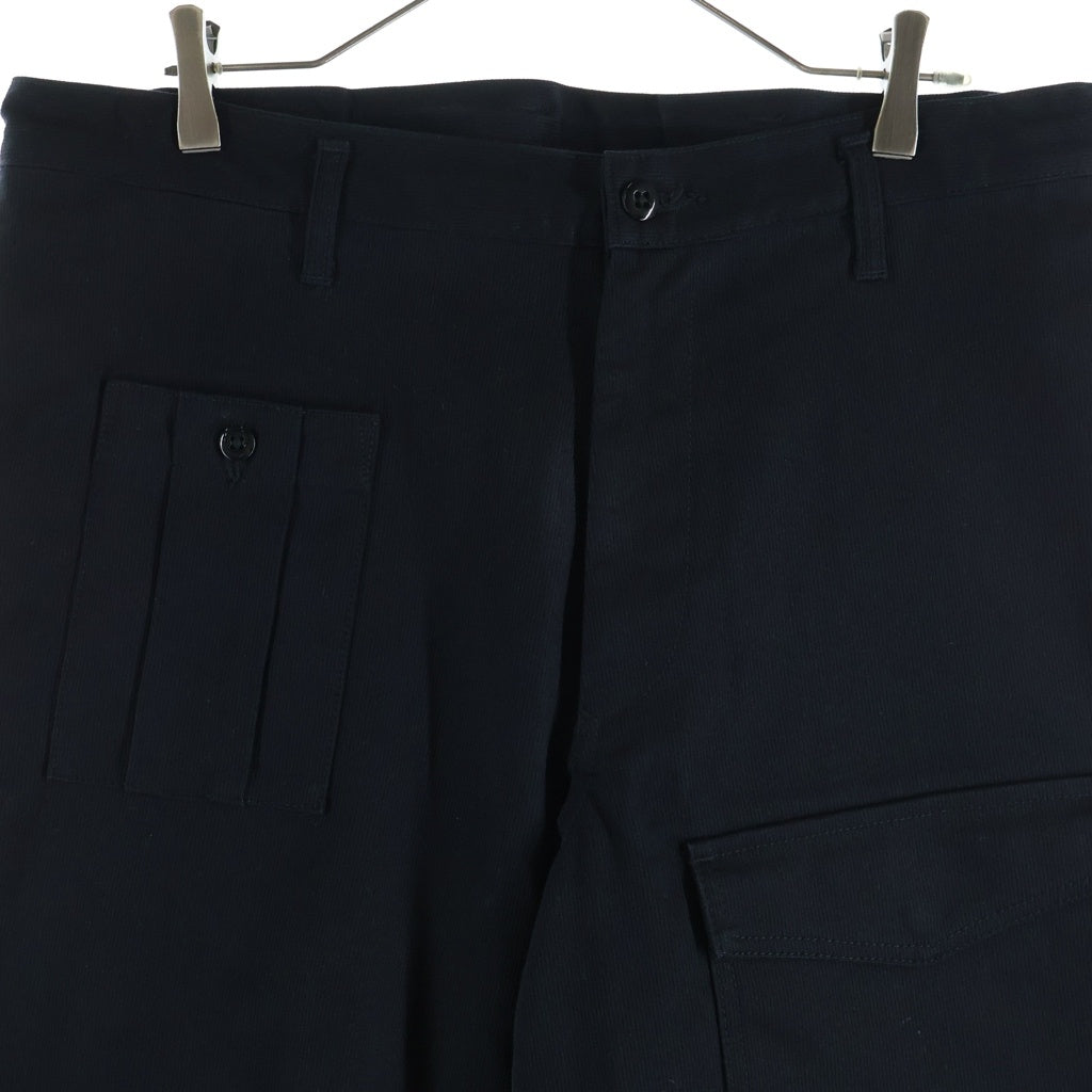 BLACK Scandal Yohji Yamamoto(ブラックスキャンダルヨウジヤマモト) 21AW コットンピケ スリムストリング テーパードパンツ ブラック HX-P76-043