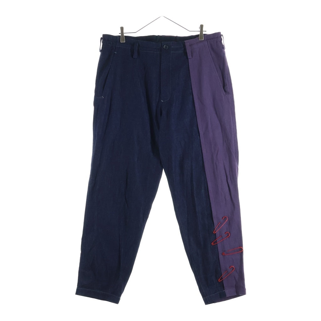 Yohji Yamamoto POUR HOMME(ヨウジヤマモト プールオム) 24SS ドッキング デニムパンツ インディゴ/パープル HS-P61-813