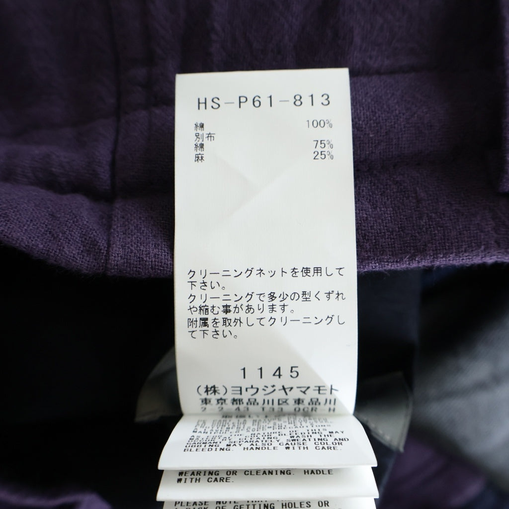 Yohji Yamamoto POUR HOMME(ヨウジヤマモト プールオム) 24SS ドッキング デニムパンツ インディゴ/パープル HS-P61-813