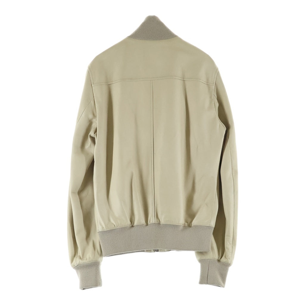 GUCCI(グッチ) フロントロゴ ラムスキン レザー ボンバージャケット ベージュ 232889 XM586