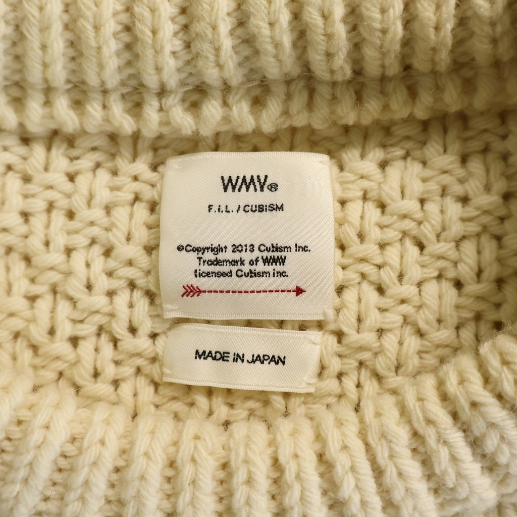 VISVIM(ヴィスヴィム) 20AW BOLLARD CREW KNIT W ボラード クルーネック ウールニットセーター アイボリー0320205012001 レディース