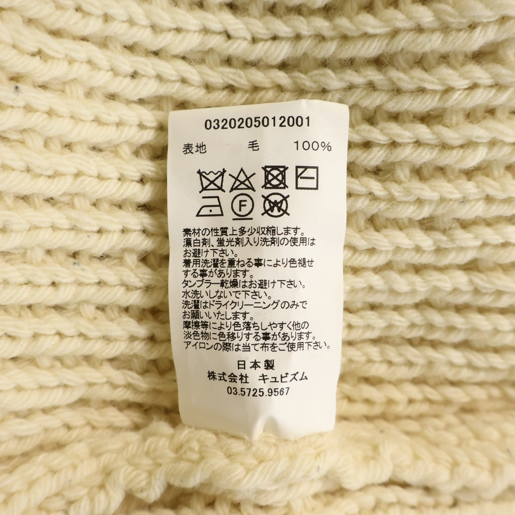 VISVIM(ヴィスヴィム) 20AW BOLLARD CREW KNIT W ボラード クルーネック ウールニットセーター アイボリー0320205012001 レディース