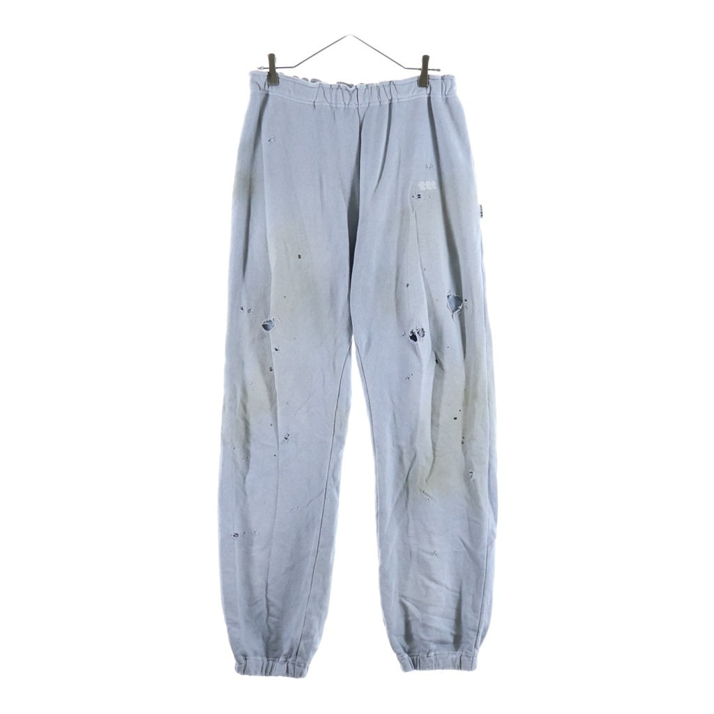 TTT_MSW(ティーモダンストリートウェア) 23AW SWEAT PANTS ダメージ加工 スウェットパンツ ライトブルー TTT-2023AW-PT13