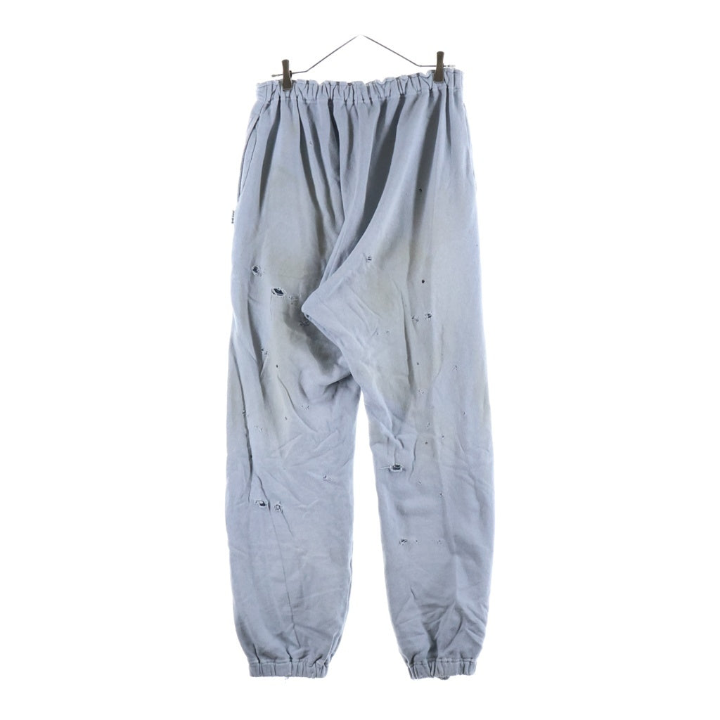TTT_MSW(ティーモダンストリートウェア) 23AW SWEAT PANTS ダメージ加工 スウェットパンツ ライトブルー TTT-2023AW-PT13