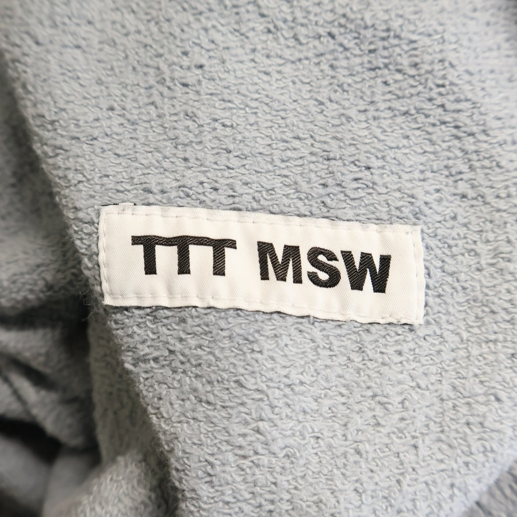 TTT_MSW(ティーモダンストリートウェア) 23AW SWEAT PANTS ダメージ加工 スウェットパンツ ライトブルー TTT-2023AW-PT13