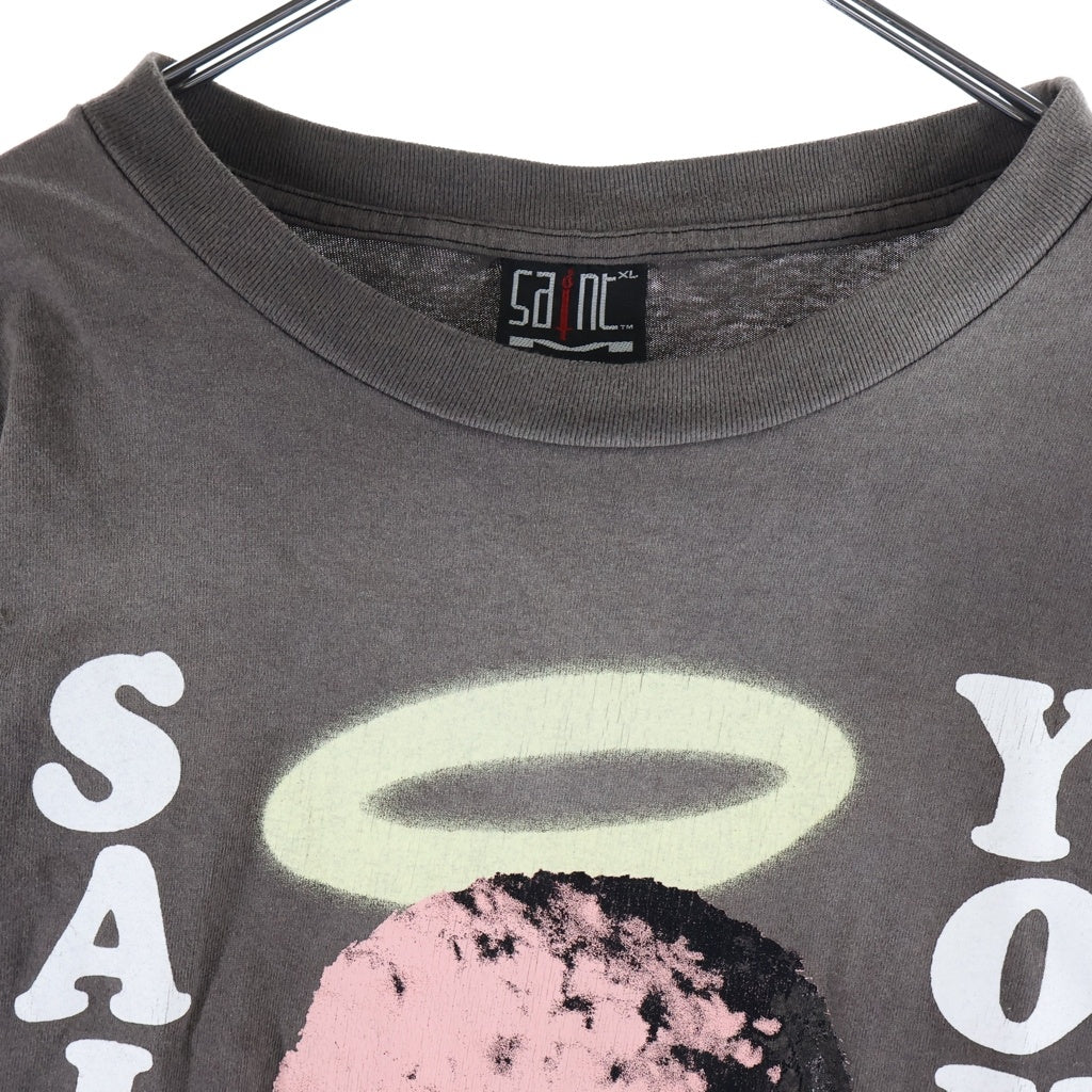 SAINT MICHAEL(セントマイケル) 21AW SAINT YOUTH PINK SHEEP セントユース ピンクシープ ヴィンテージ加工Tシャツ 長袖クルーネックカットソー グレー SM-A21-0000-019