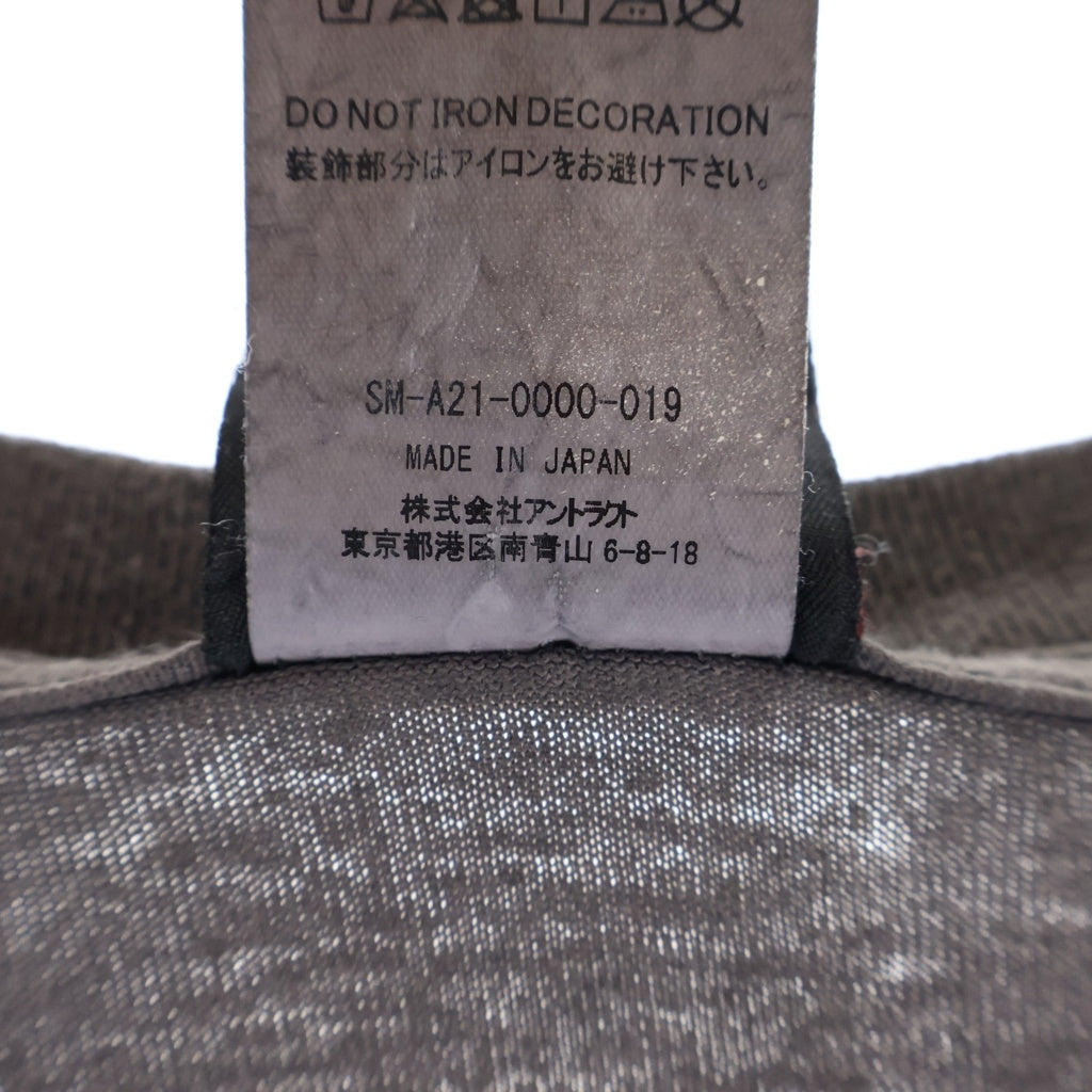 SAINT MICHAEL(セントマイケル) 21AW SAINT YOUTH PINK SHEEP セントユース ピンクシープ ヴィンテージ加工Tシャツ 長袖クルーネックカットソー グレー SM-A21-0000-019