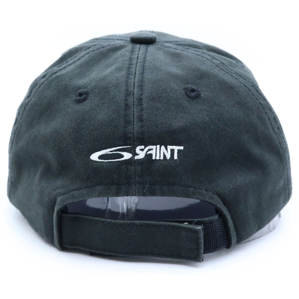 SAINT MICHAEL(セントマイケル) 25AW CAP/SAINT 6 セント6 ロゴ刺繍 べースボールキャップ 帽子 ブラック SM-HR1-0000-091