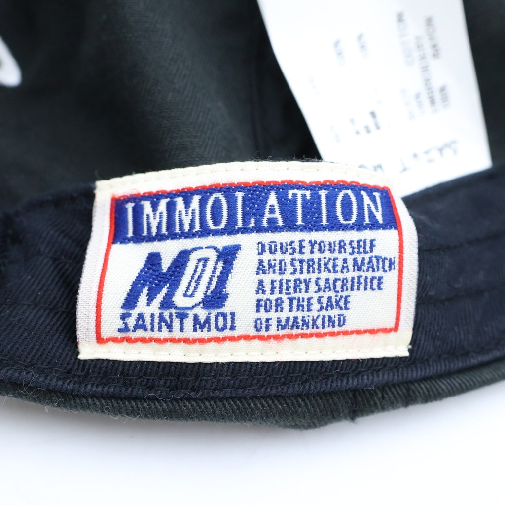 SAINT MICHAEL(セントマイケル) 25AW CAP/SAINT 6 セント6 ロゴ刺繍 べースボールキャップ 帽子 ブラック SM-HR1-0000-091